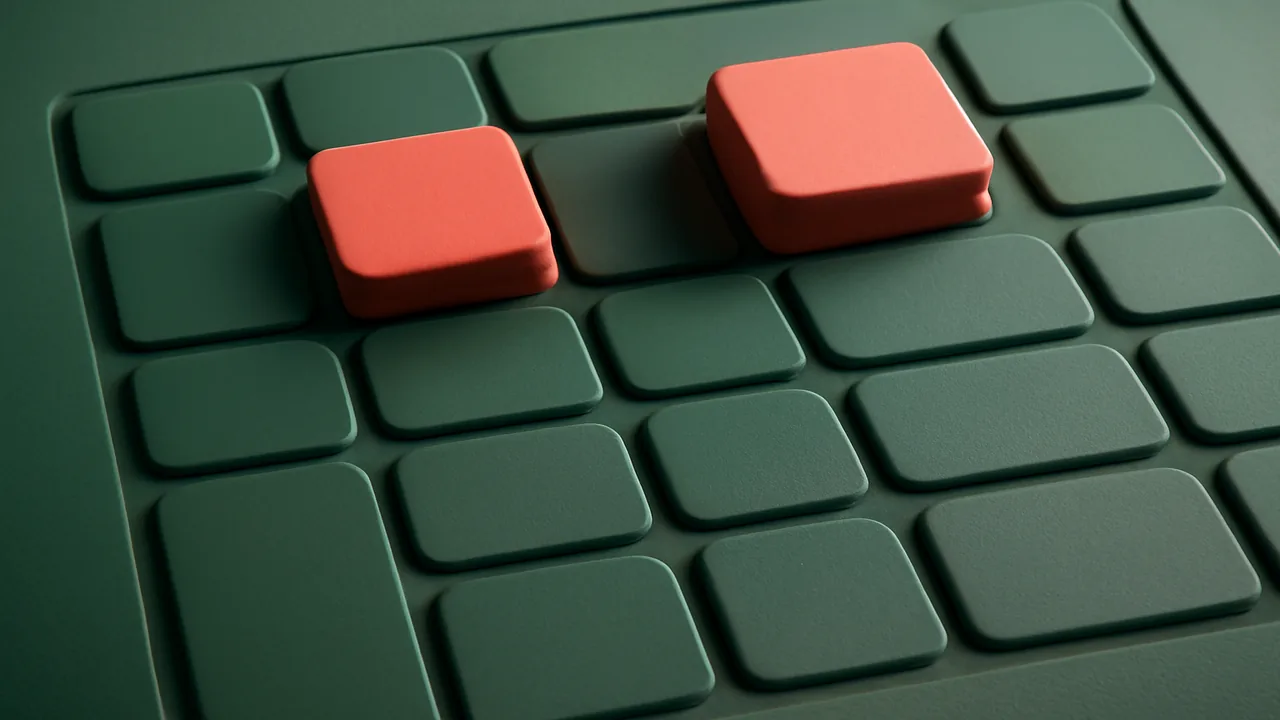 Editorial render of a modular scoring dashboard in sage and coral, elevated panels representing composite scores