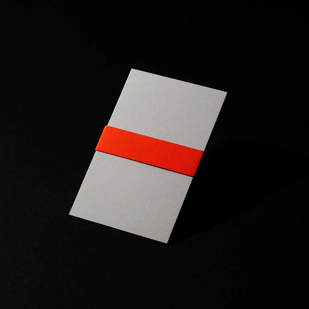 Plain business card with a vermillion band across it, signalling the definitional introduction to non gamstop casinos.